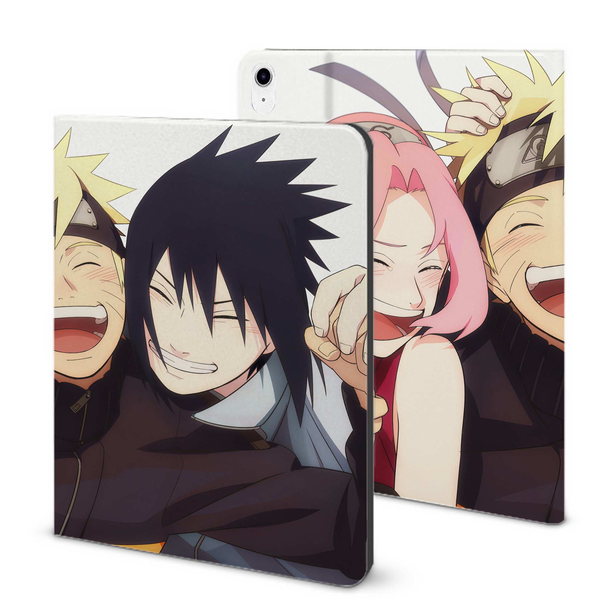（画像用） NARUTO -ナルト- NARUTO -ナルト- 疾風伝 IPad ケース ブック型 PUレザー TPU 耐衝撃 軽量 薄型 ペン収納なし 全面保護 IPad 各モデル対応